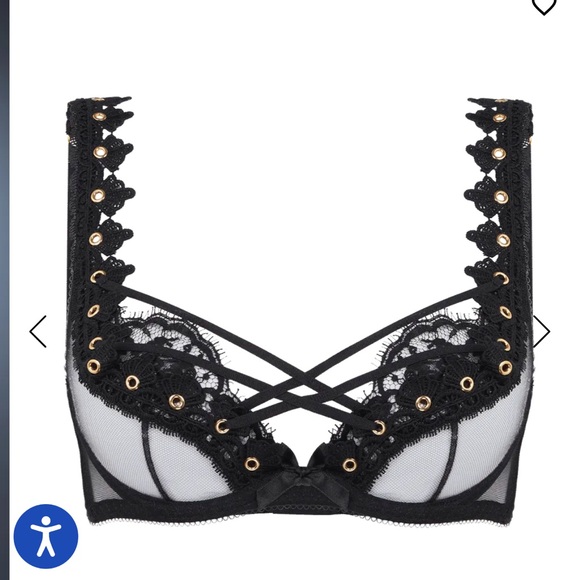 Agent Provocateur Black Strappy Lace Bra - Picture 2 of 3